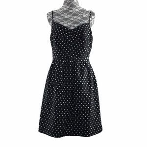 J. Crew Black Polka Dot Seaside Cami Dress A Line